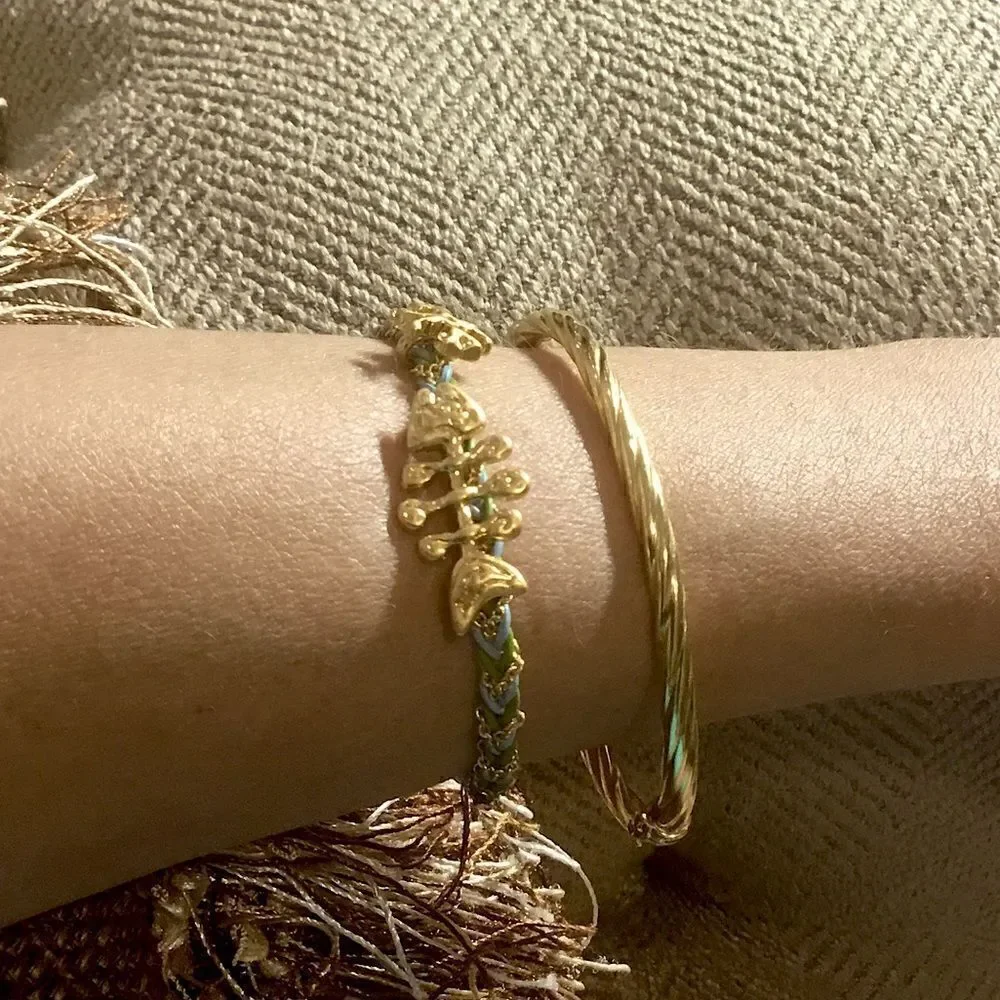 TORY BURCH BRAID CHARM BRACELET